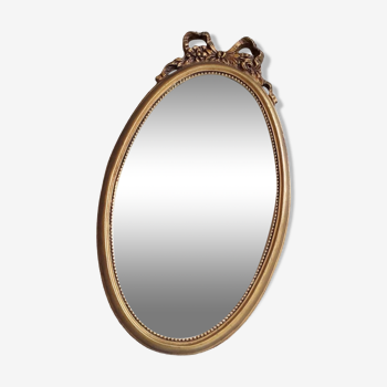 Miroir ovale doré vintage