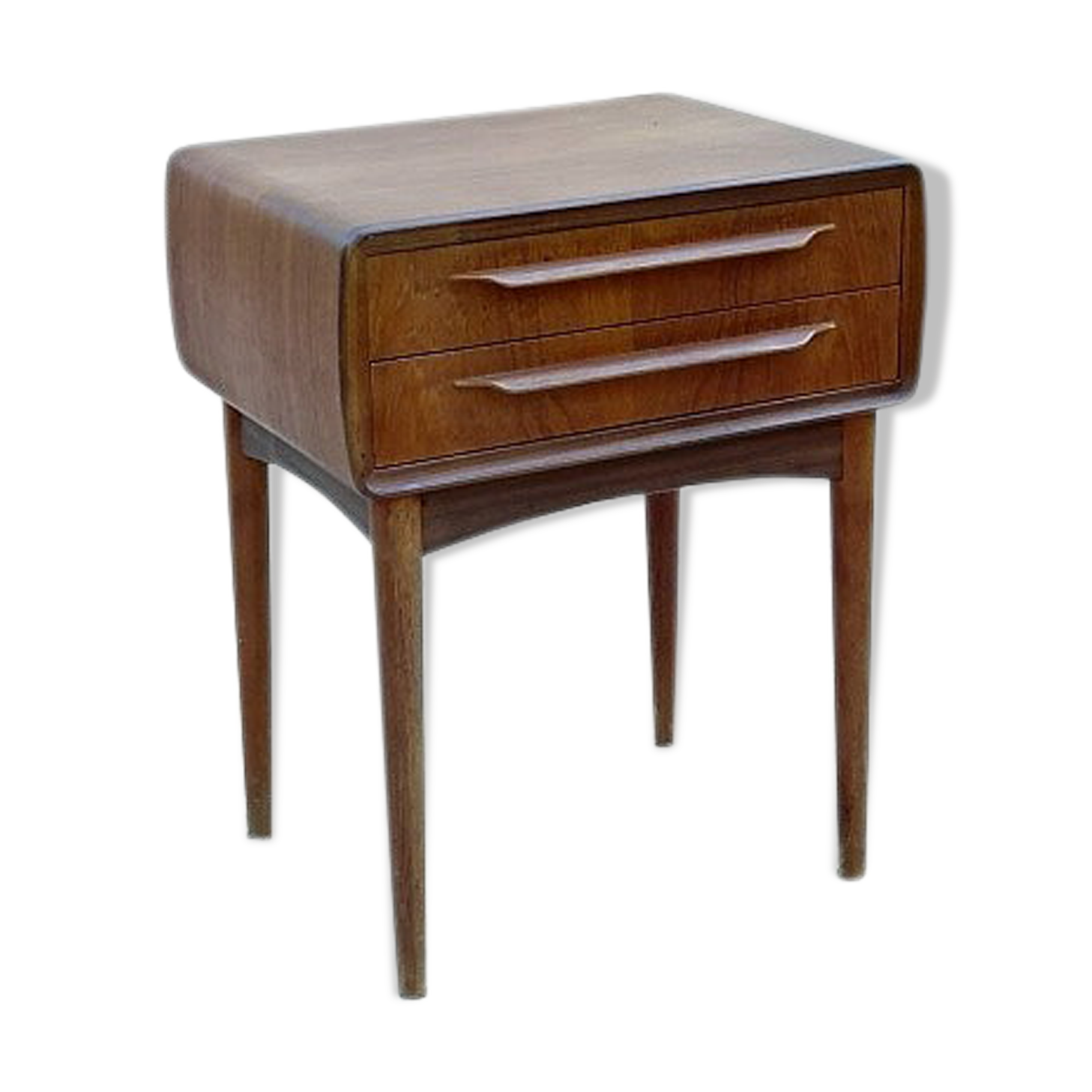 Danish bedside table by Johannes Andersen vintage 1950 Scandinavian teak