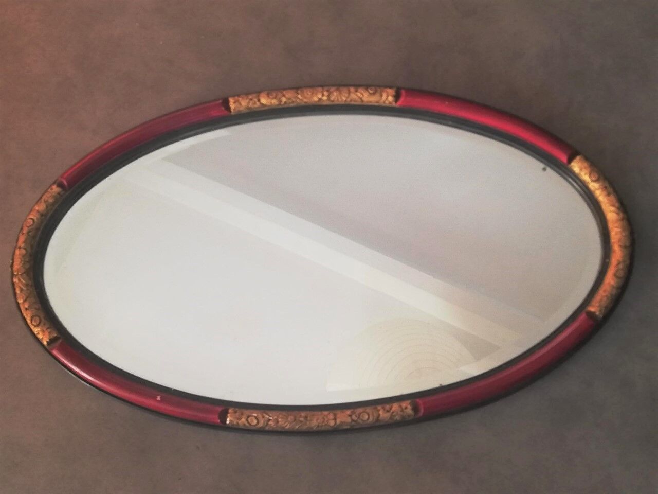 Miroir Art Déco ovale