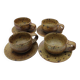 4 stoneware cups by Charles Gaudry