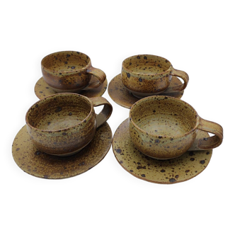 4 stoneware cups by Charles Gaudry