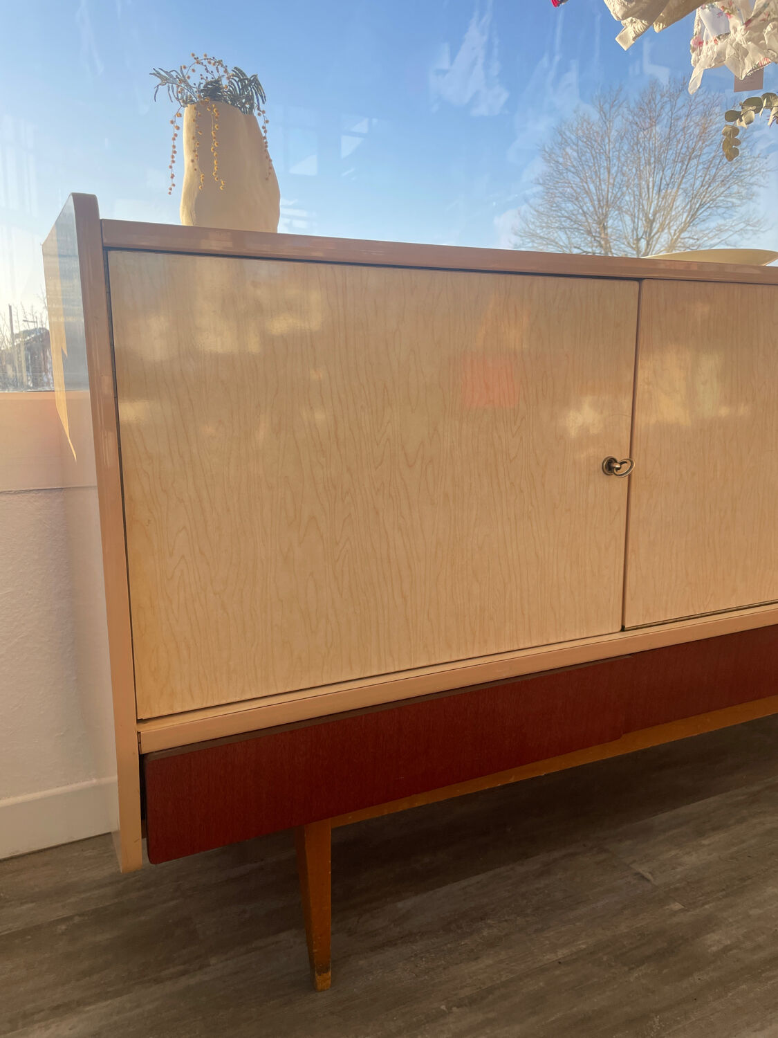 Vintage sideboard 60s beige