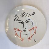 Assiette en porcelaine de Jean Cocteau