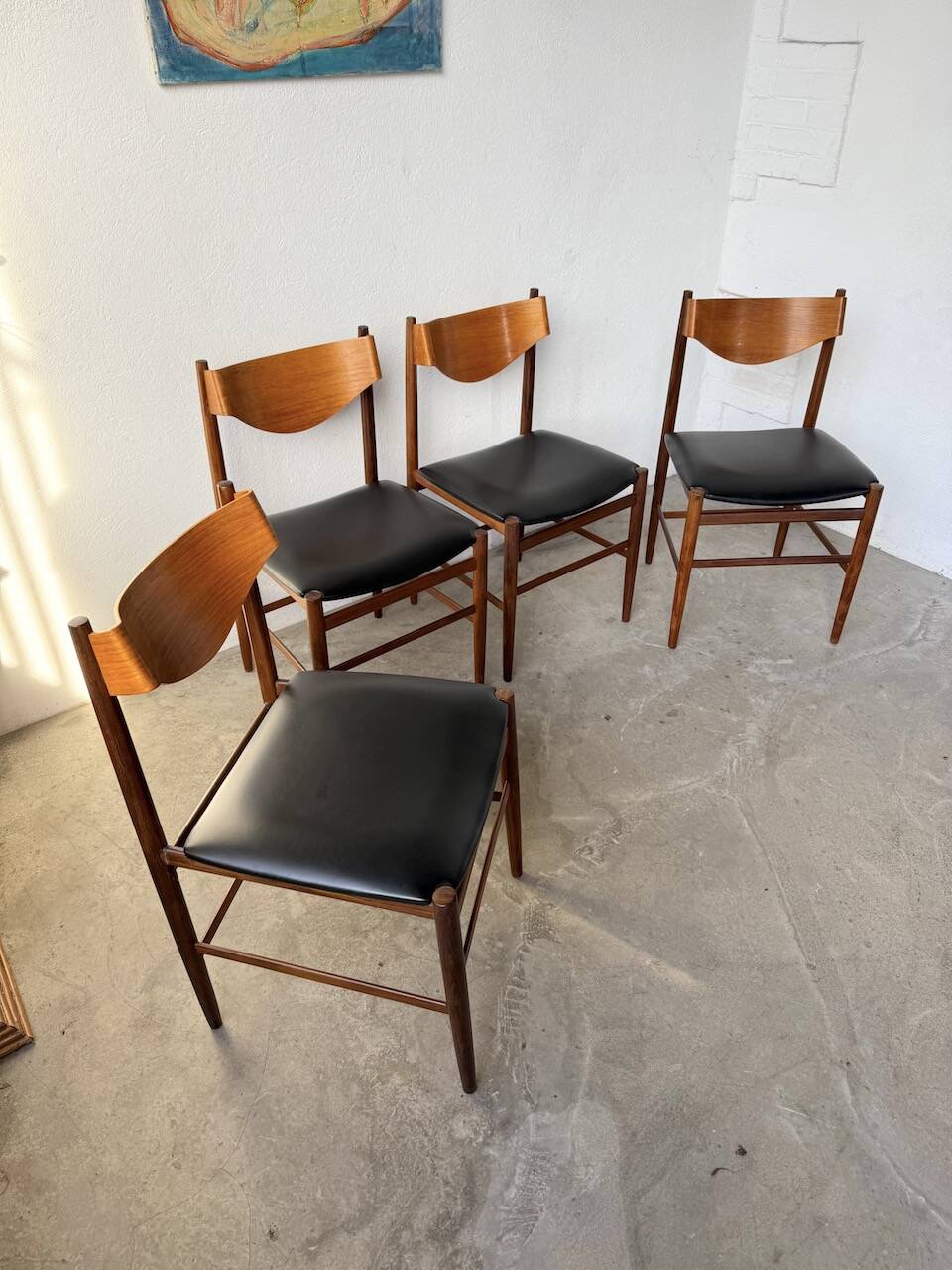 Set 4 chaises italiennes Gianfranco Frattini