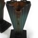 Art Deco Danish Mortuary Vases  Enamelled Iron, 1920s