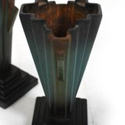 Vases mortuaires danois Art Déco en fer émaillé, années 1920