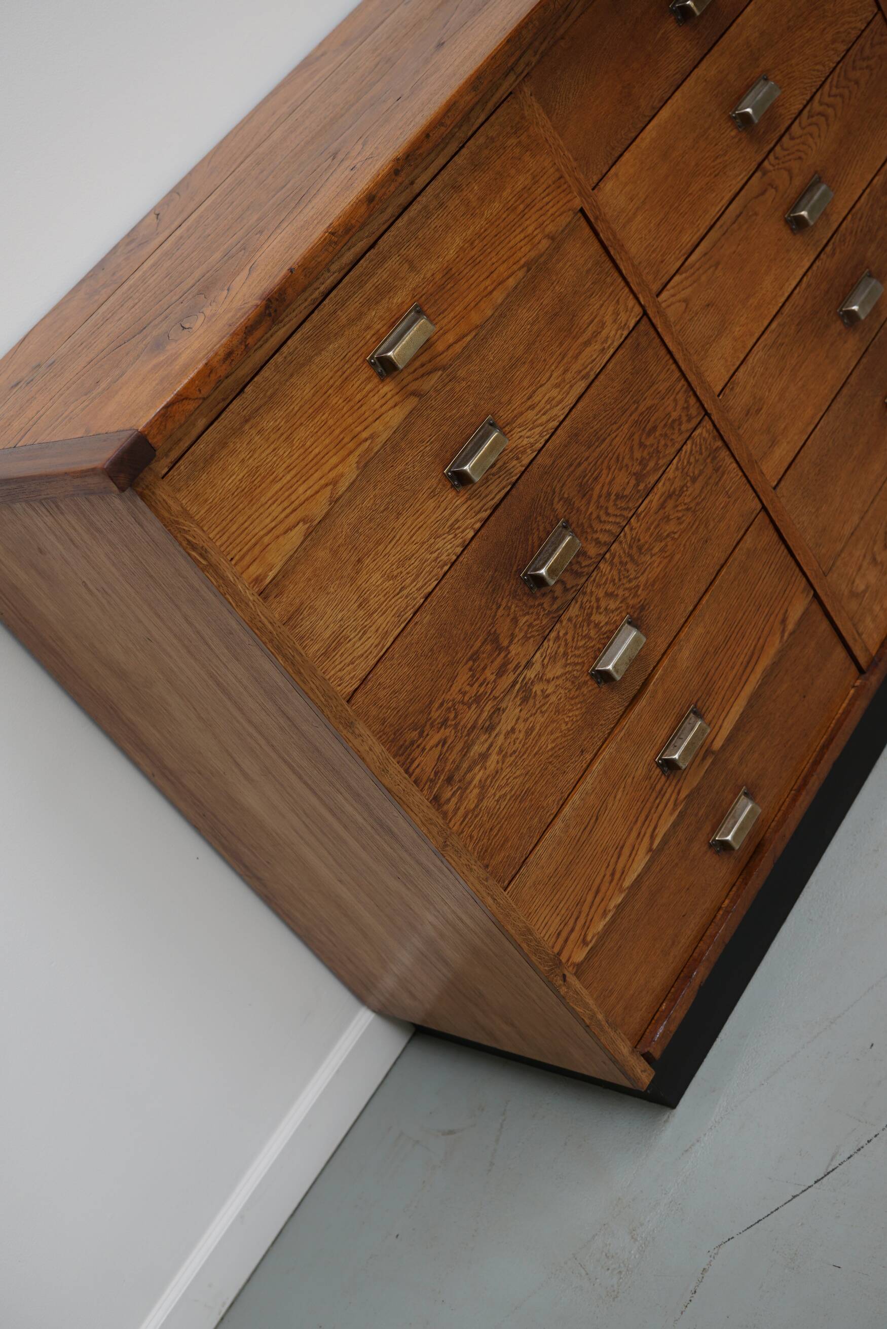 Dutch Oak Apothecary / Filing Cabinet or Sideboard, 1950s