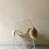 White metal bikini mesh design chair