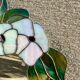 Vitrail, miroir, Tiffany fait main vintage motif à fleurs