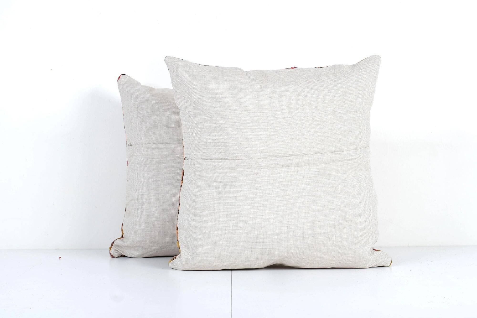 Set of 2 vintage kilim cushion covers 48x48 cm