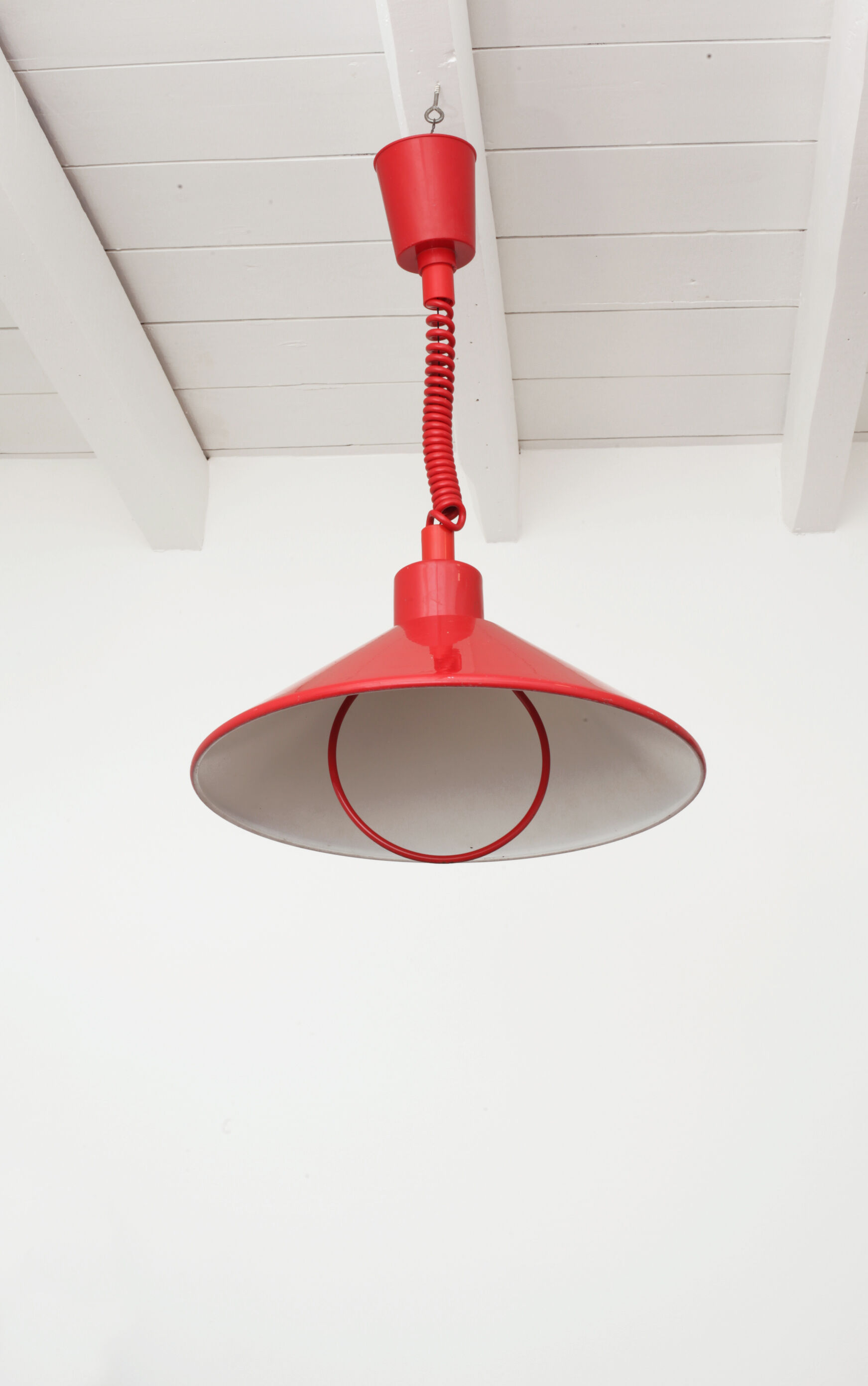 Vintage red Rolly lamp 1970