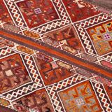 4x5 Multicolor Turkish Kilim Rug, 113x135Cm