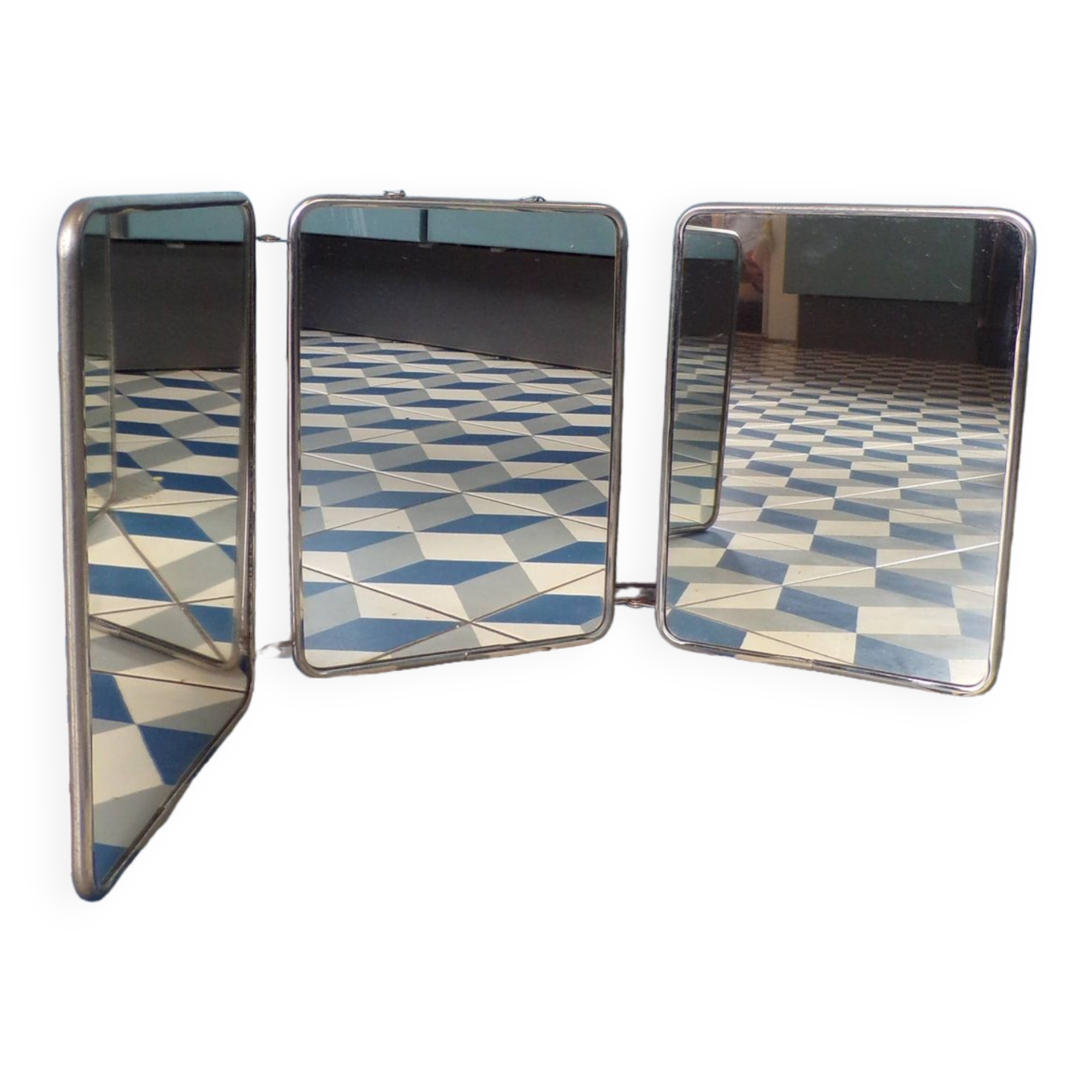 Vintage triptych mirror