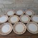 10 dessert plates Saint Amand Amandinoise frilled with orange and black flowers.