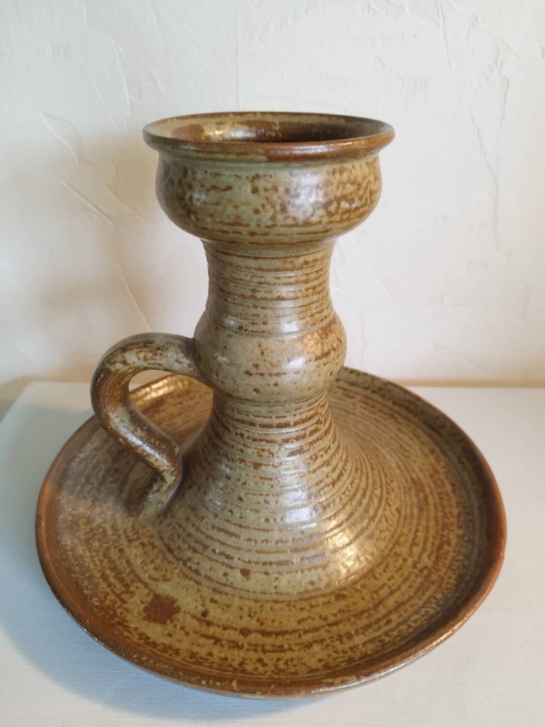 Kéraluc stoneware candlestick