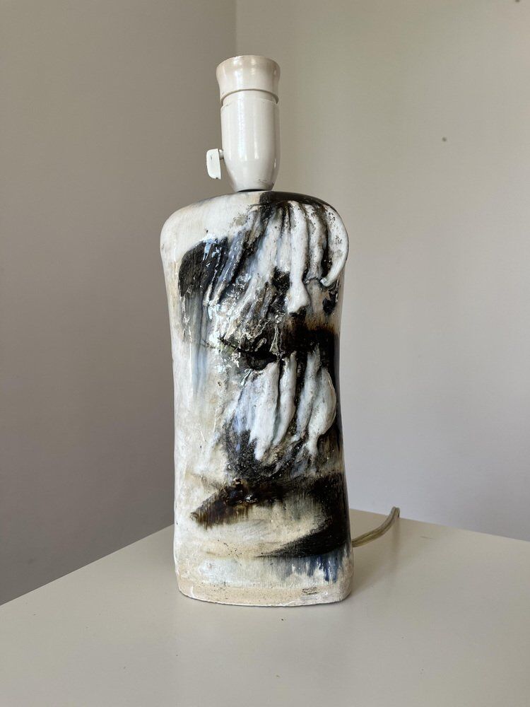 Table lamp by Jeppe Hagedorn-Olsen, denmark, studio pottery, 1960s
