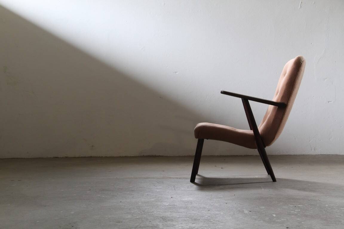 Vintage mid-century lounge chair Danish style of Arctander or Henry Schubell