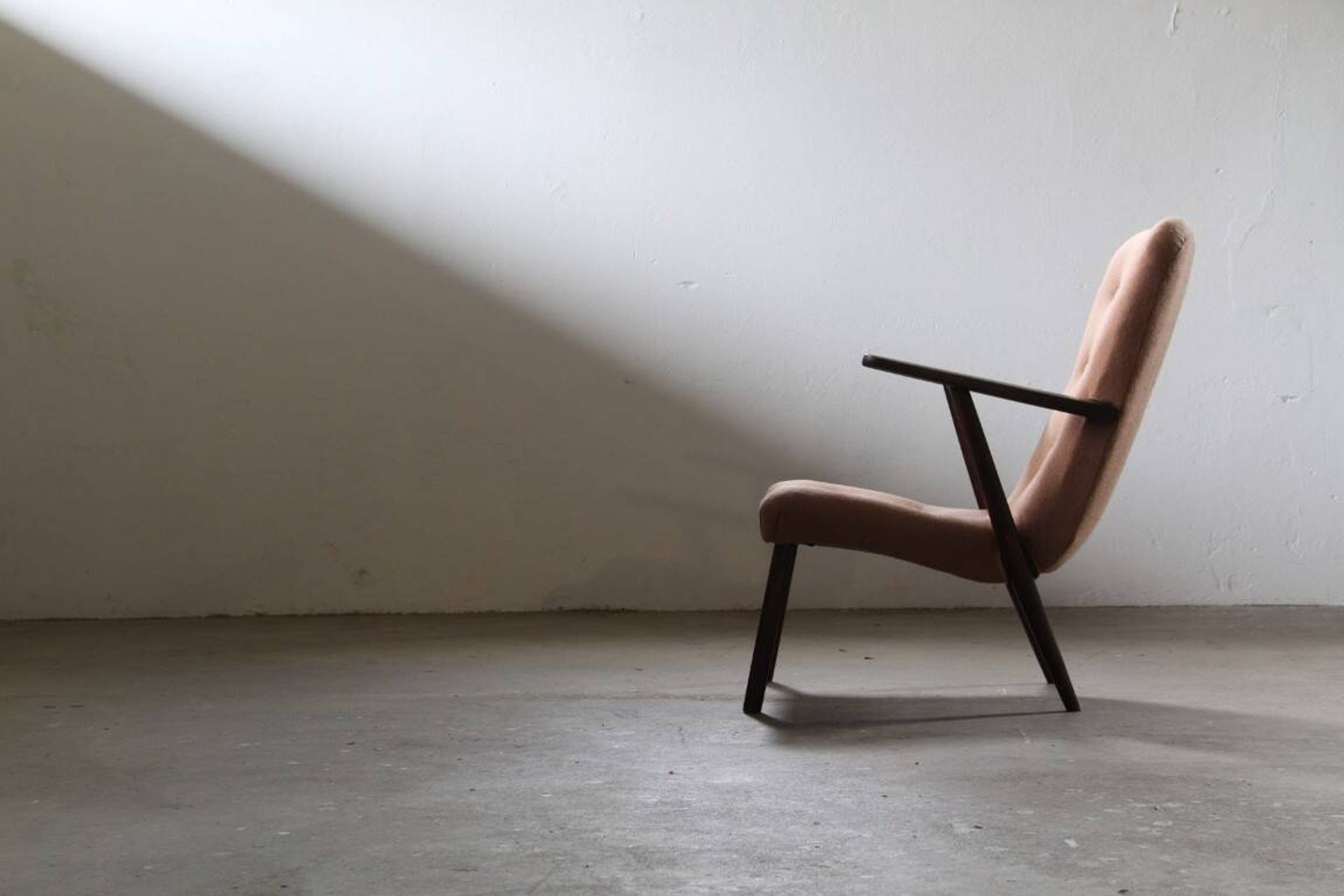 Vintage mid-century lounge chair Danish style of Arctander or Henry Schubell