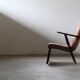 Vintage mid-century lounge chair Danish style of Arctander or Henry Schubell