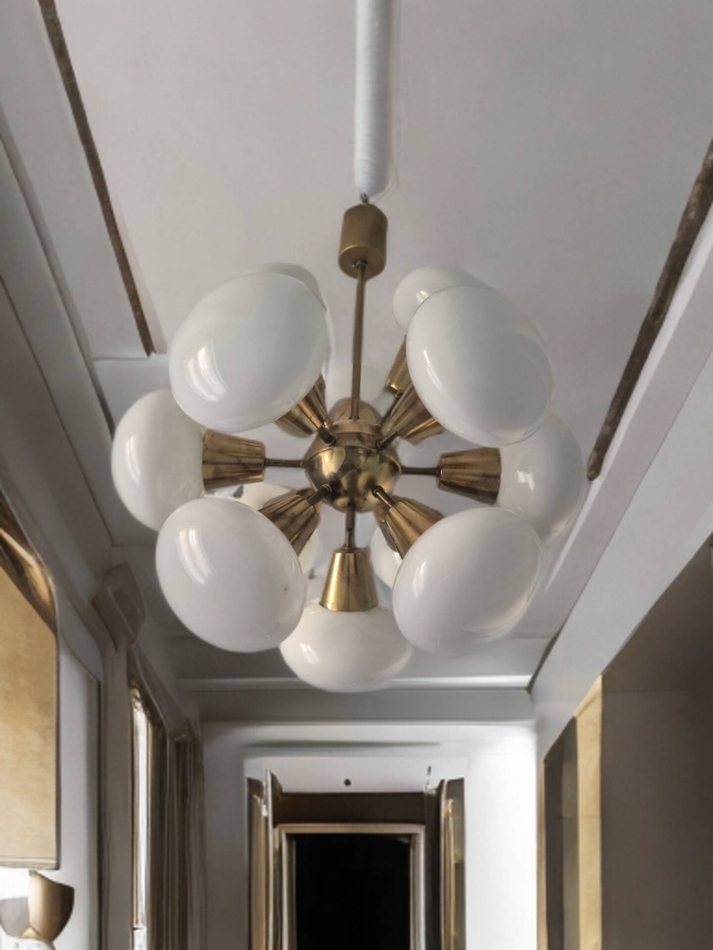 Sputnik Chandelier by Kamenecky Senov, Vintage Czechoslovak 1970s