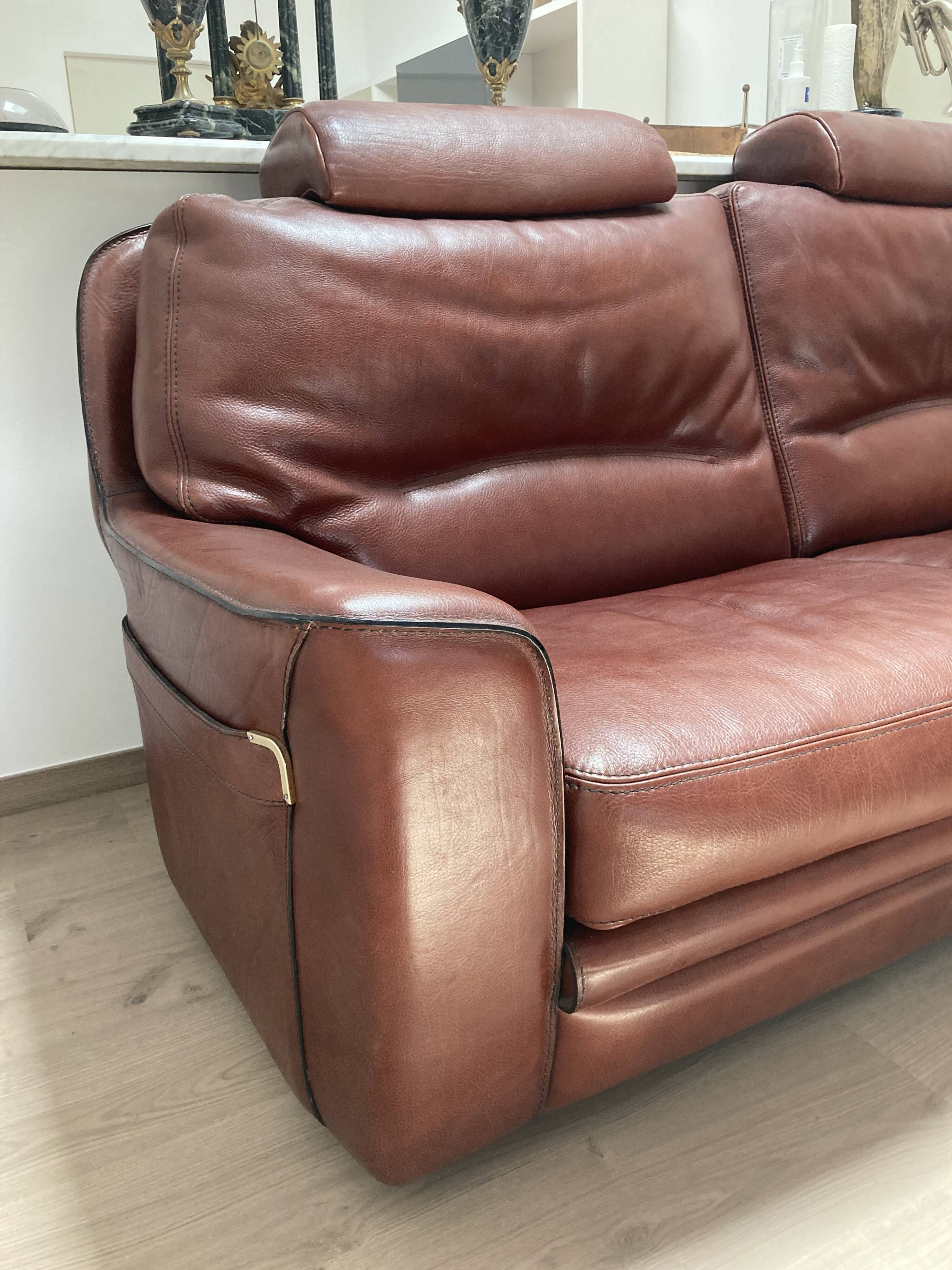 Canape 3 seater 100% leather brown