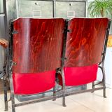 Pair of vintage cinema armchairs
