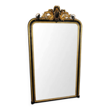 Napoleon III mirror from the 19th century with gold leaf, 190cm H