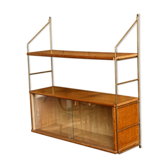Etagère vitrée type string, années 50