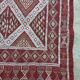 Brown margoum rug hand-woven in natural wool