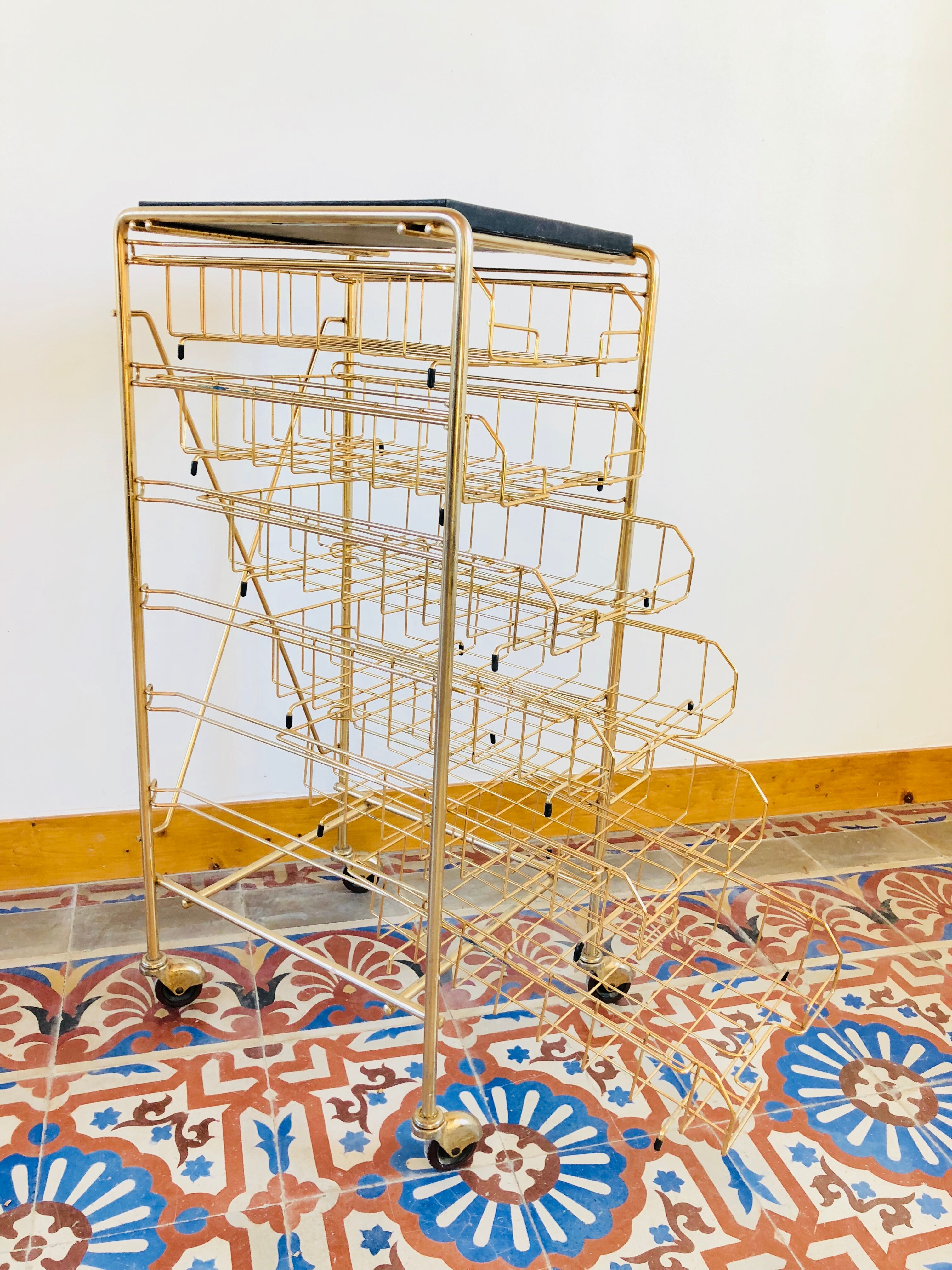 1950 Golden brass paper serving