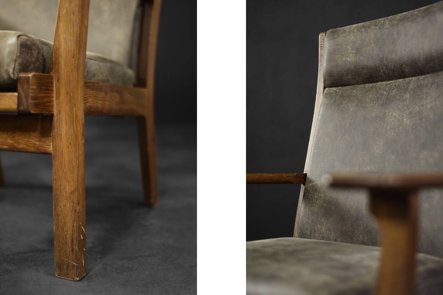 Rare Vintage Mid-Century Danish Modern Armchair Model GE 181 A from Getama