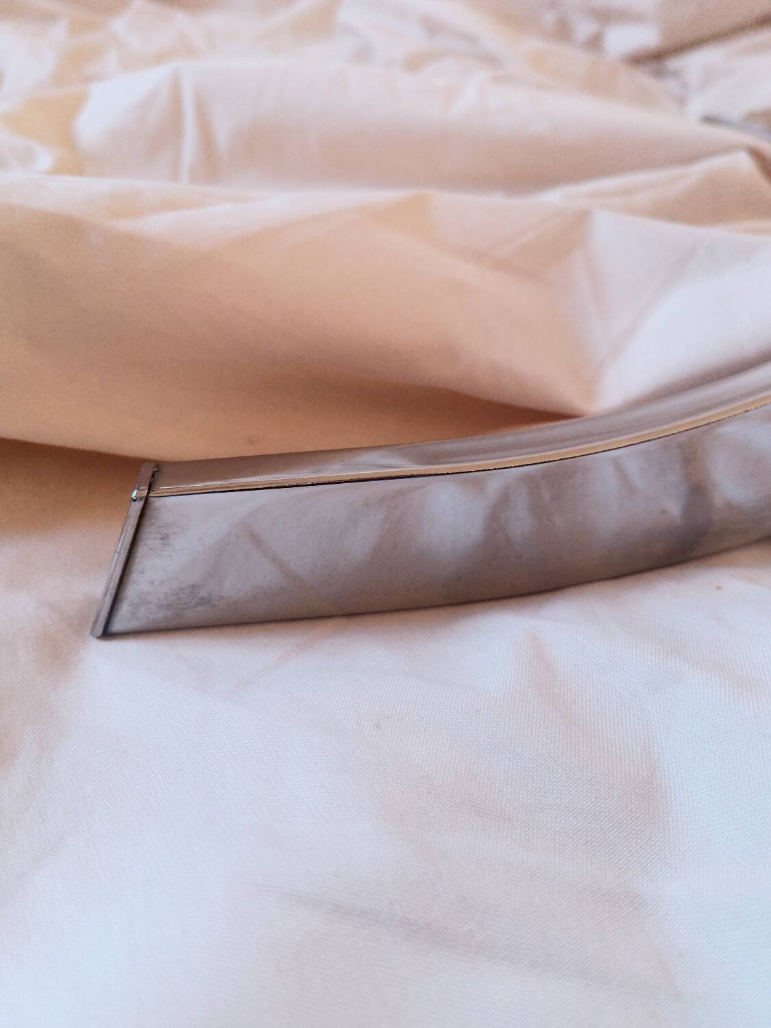 Vintage 1970s glass and chrome wall console