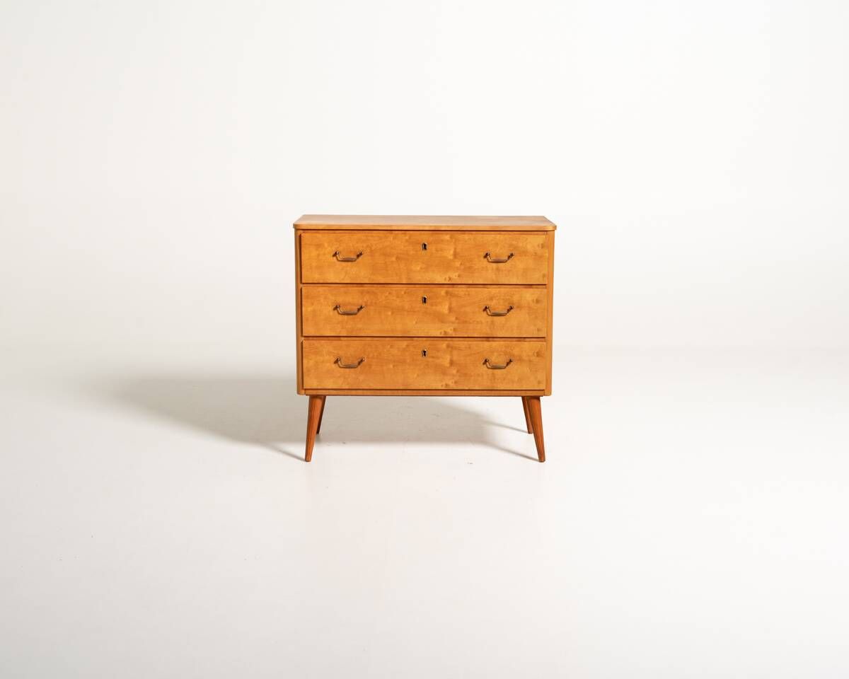 Swedish Birch Chest of Drawers, 1950s