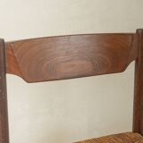 Dining chairs from the 1970s with original seagrass weave (set of 2)