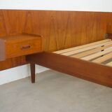 Danish Vintage Teak 'Floating' Bed, 1960s.