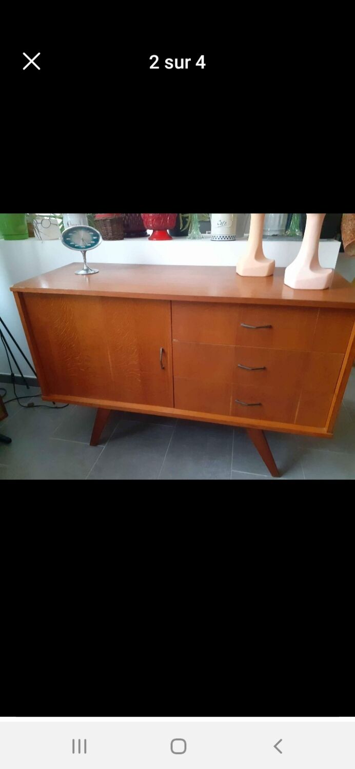 1950s/60s vintage wooden sideboard – splayed legs