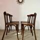 Set of 4 old vintage 50s bentwood bistro chairs