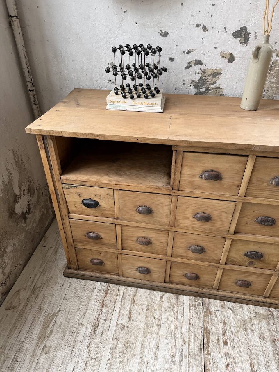 Meuble de métier pin XL années 50