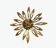 Paire d'appliques fleurs dorées 1970