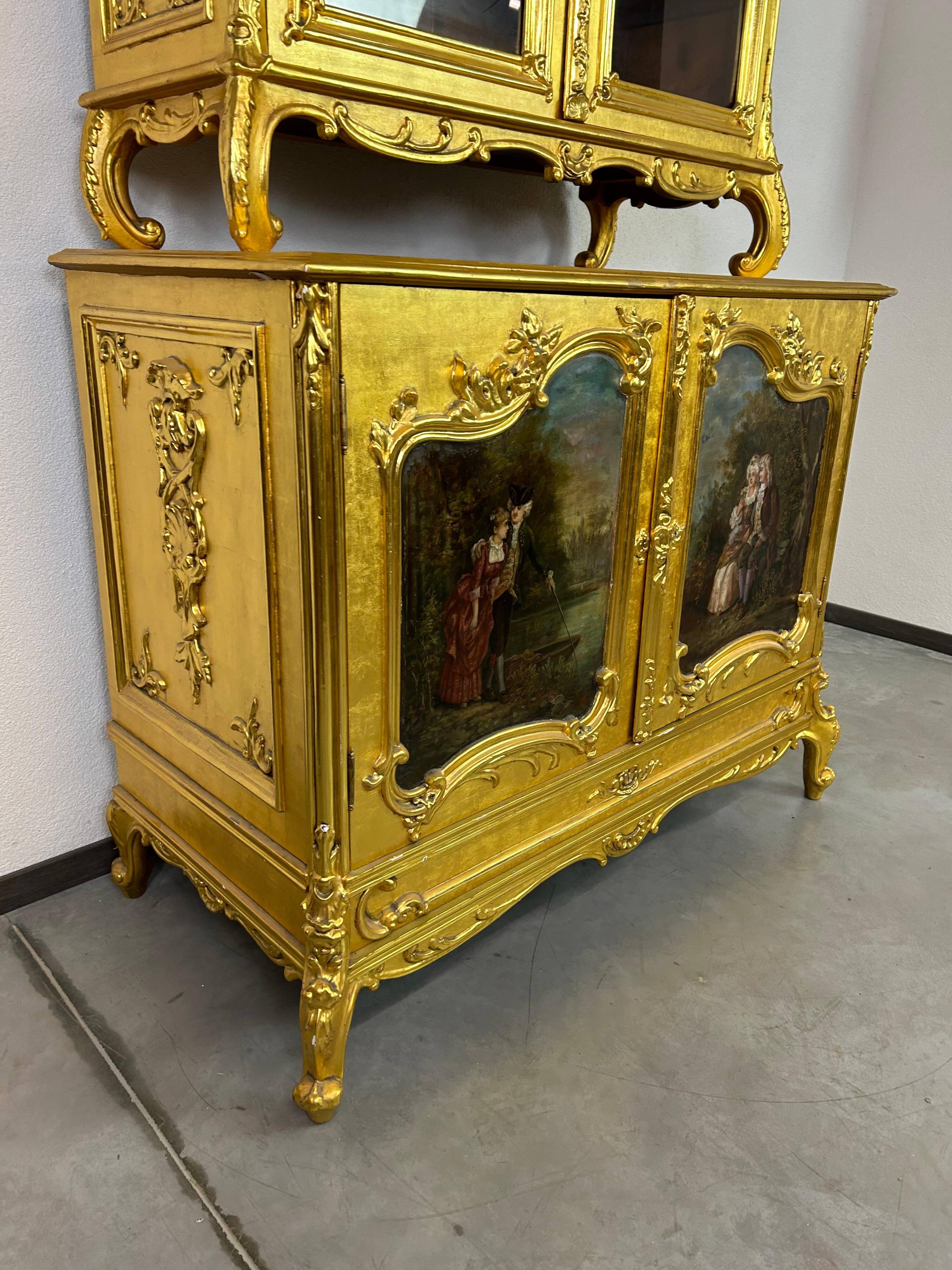 Enfilade Rococo dorée XVIIIe siècle