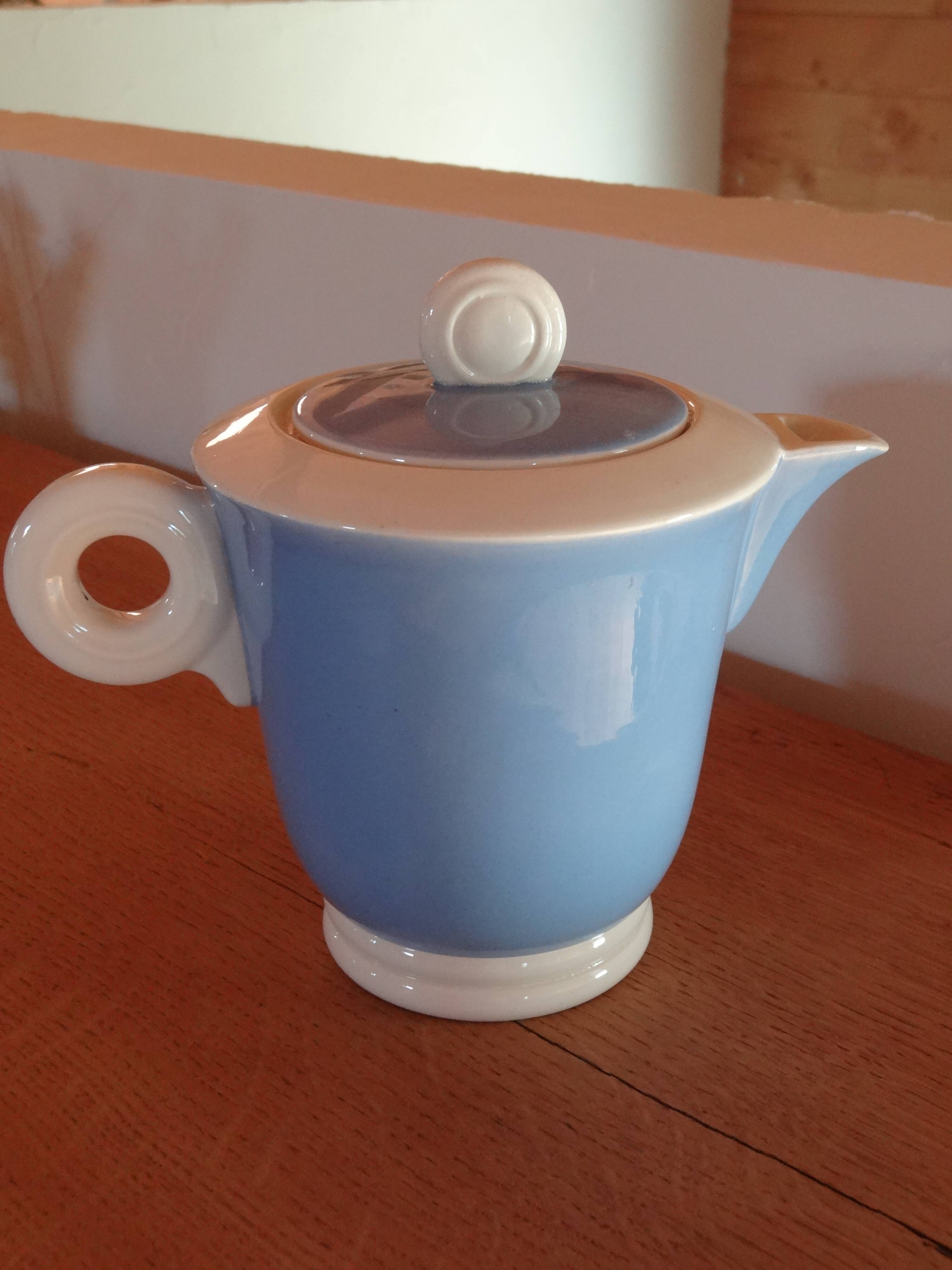 Art Deco teapot Digoin and Sarreguemines