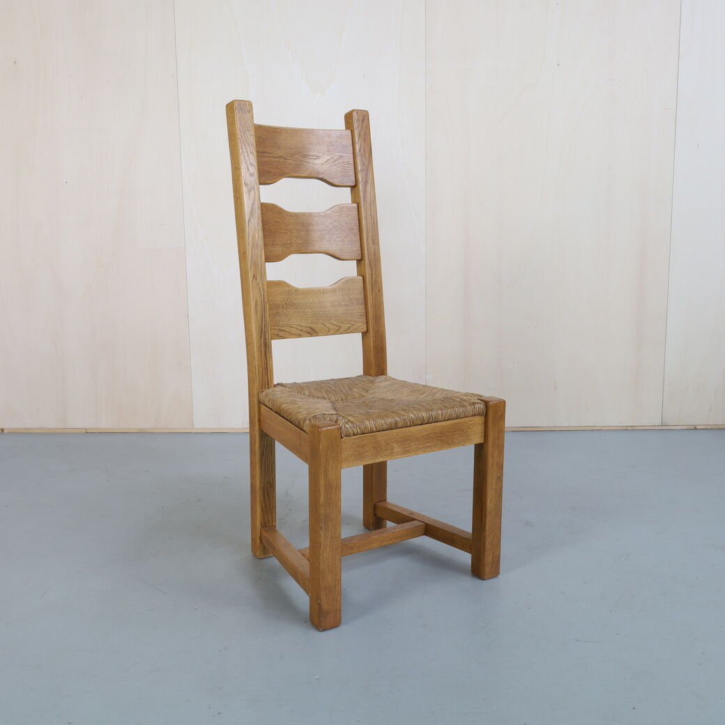 Brutalist dining chairs, 1970s, set of 4
