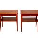 Pair of Scandinavian mahogany bedside tables, Sweden, 1950