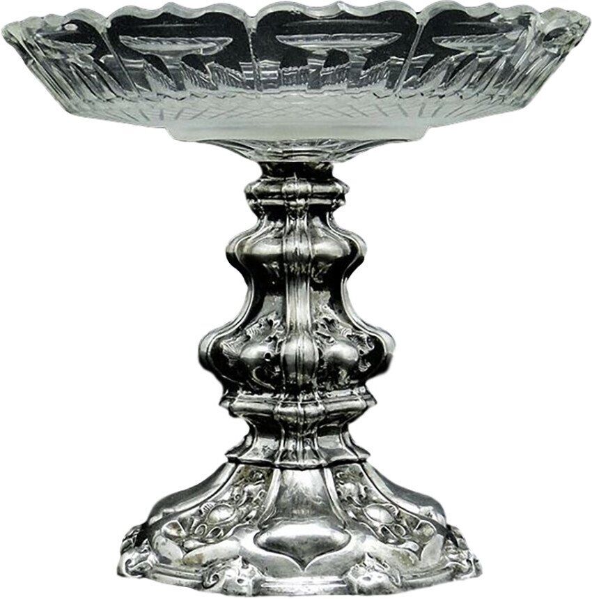 19th century Austro-Hungarian silver fruit platter