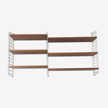 Ladder shelf wallunit, by Kasja & Nisse Strinning for String Design, Sweden, 1960s