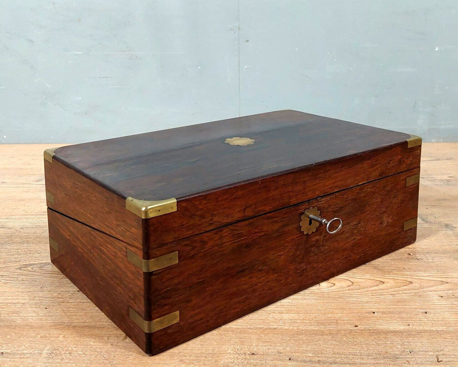 Marine writing box with secrets in rosewood period nineteenth circa 1850