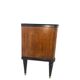 Commode en acajou plaqué avec plateau en verre vert, années 1950