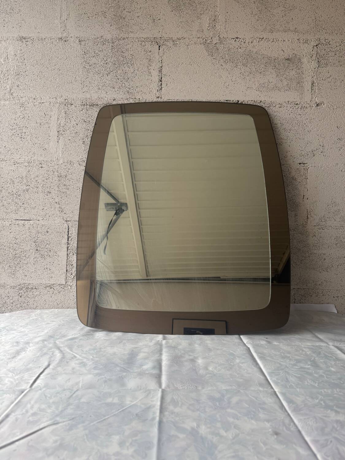 Large rectangular smoked mirror – 1970