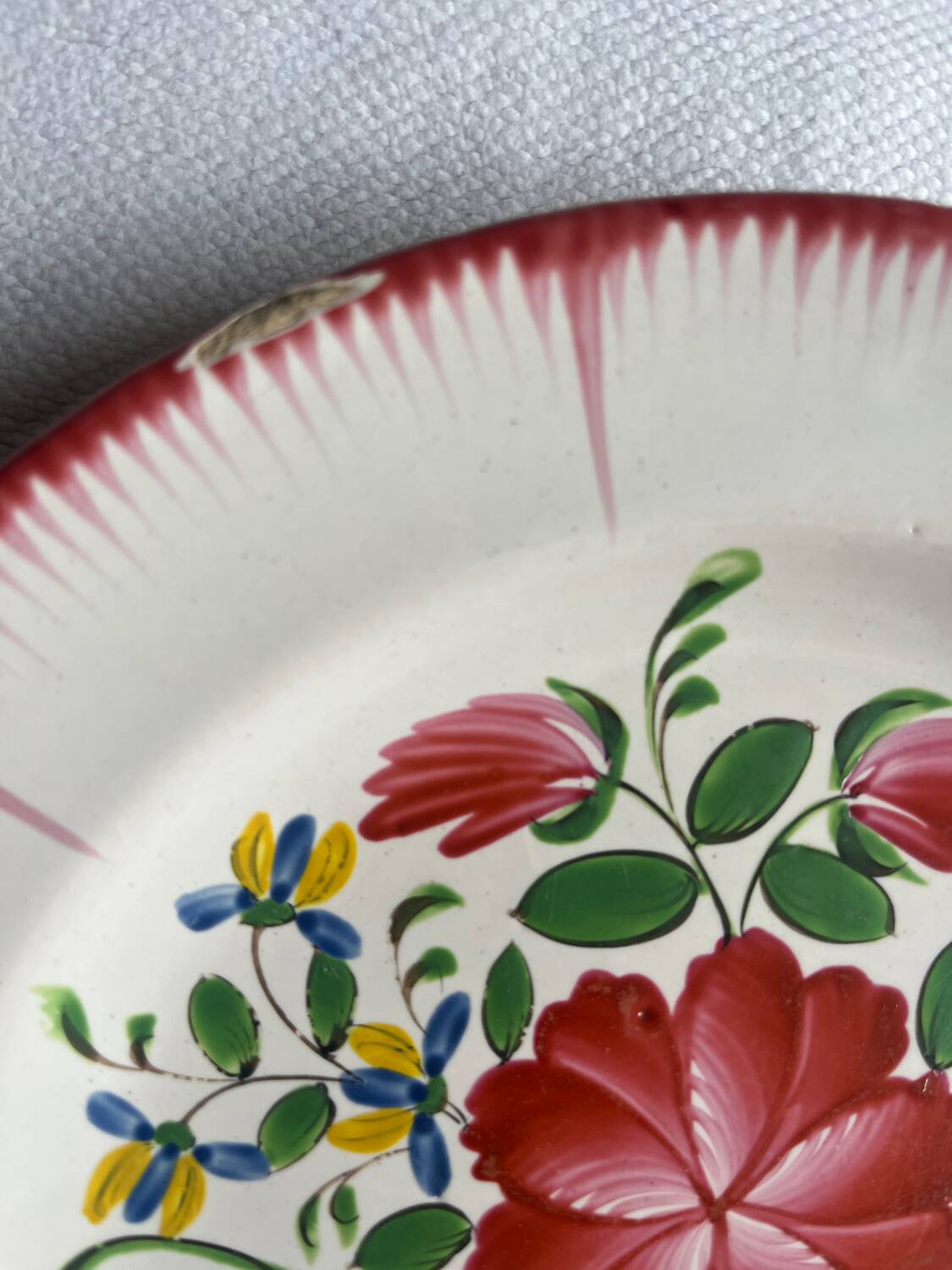 4 19th century Alsatian plates