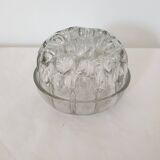 Vintage glass flower stand vase with 19 holes - Made in France